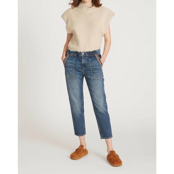 Mona Wide Leg Jean in Black Swan Re-edition by Driftwood
